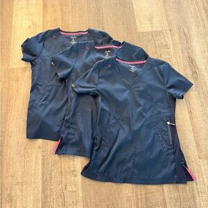 Navy Blue Women's Short Sleeve Top